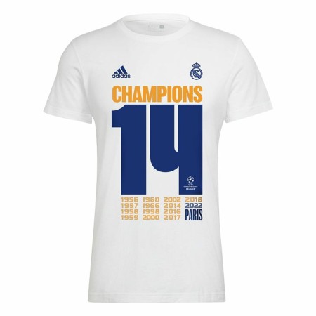 Maillot de Football à Manches Courtes pour Homme Adidas Real Madrid Champions 2022