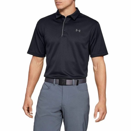 Polo de Manga Corta Hombre Under Armour Negro