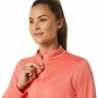 T-shirt à manches longues femme Asics Core LS 1/2 Zip Saumon