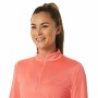 T-shirt à manches longues femme Asics Core LS 1/2 Zip Saumon