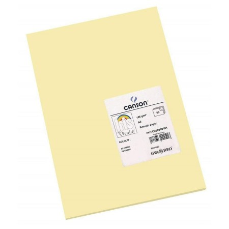 Papiers carton Iris 29,7 x 42 cm Crème 185 g (50 Unités)