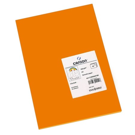 Papiers carton Iris 29,7 x 42 cm Orange 185 g (50 Unités)