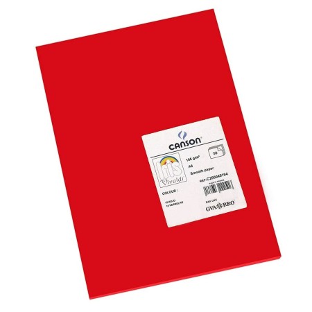 Cartulinas Iris 29,7 x 42 cm Rojo 185 g (50 Unidades)