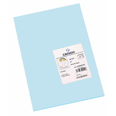 Papiers carton Iris 29,7 x 42 cm Bleu ciel 185 g (50 Unités)