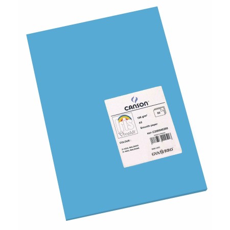 Papiers carton Iris Maldives 29,7 x 42 cm Bleu 185 g (50 Unités)