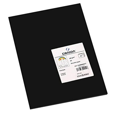 Papiers carton Iris 29,7 x 42 cm Noir 185 g (50 Unités)