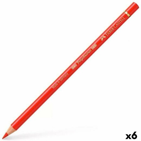Lápices de colores Faber-Castell Polychromos Rojo (6 Unidades)