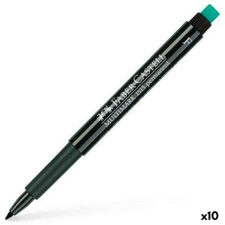 Marqueur permanent Faber-Castell Multimark 1513 F Noir 0,6 mm (10 Unités)