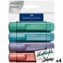 Ensemble de Marqueurs Fluorescents Faber-Castell Textliner 46 métallique 4 Pièces (4 Unités)