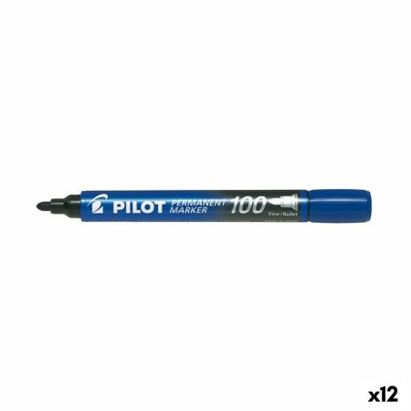 Rotulador permanente Pilot SCA-100 Azul 1 mm (12 Unidades)