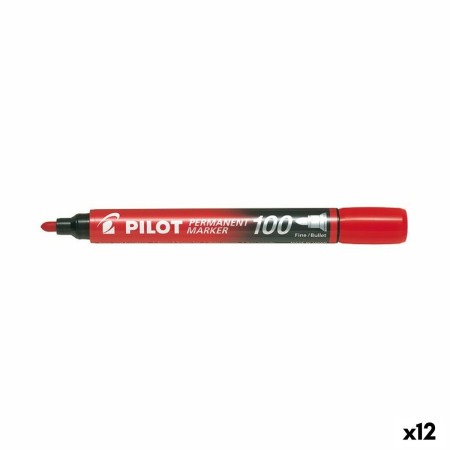 Marqueur permanent Pilot SCA-100 Rouge 1 mm (12 Unités)