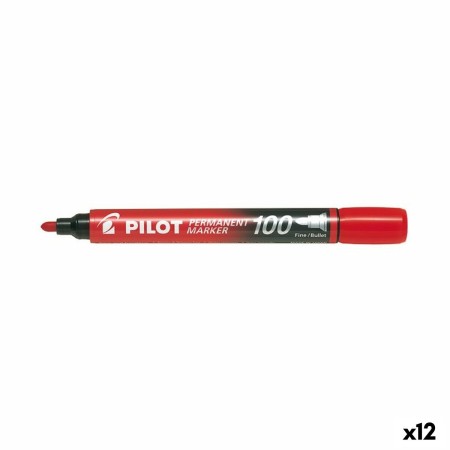 Rotulador permanente Pilot SCA-100 Rojo 1 mm (12 Unidades)