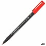 Marqueur permanent Staedtler Lumocolor 318-2 F Rouge 0,6 mm (10 Unités)