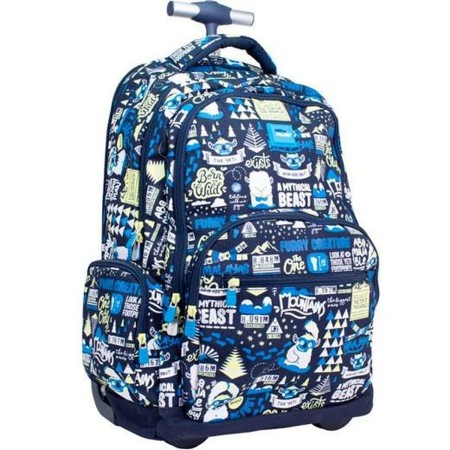 Mochila Escolar con Ruedas Milan The Yeti Azul marino (52 x 34,5 x 23 cm)