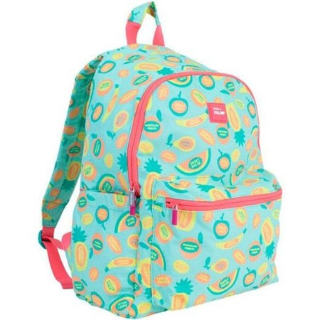 Mochila Escolar Milan Frutikis Naranja Verde (41 x 30 x 18 cm)