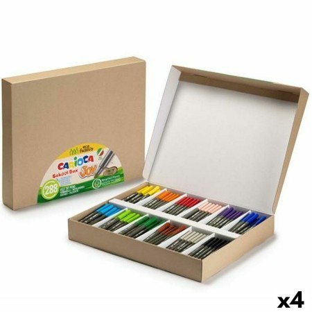 Set de Rotuladores Carioca School Box Joy Eco Family Multicolor 288 Piezas (4 Unidades)