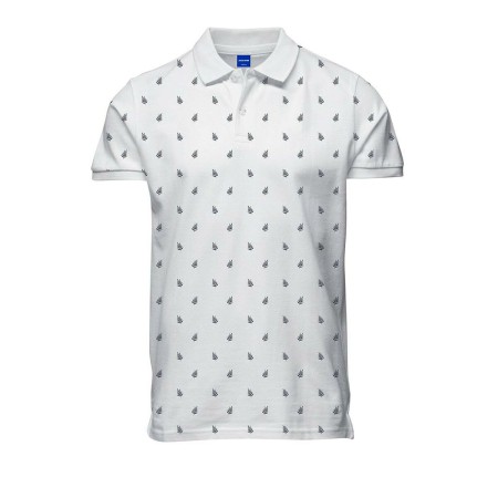 Polo à manches courtes homme JORCOLLECT Jack & Jones SS FST 12232663 Blanc