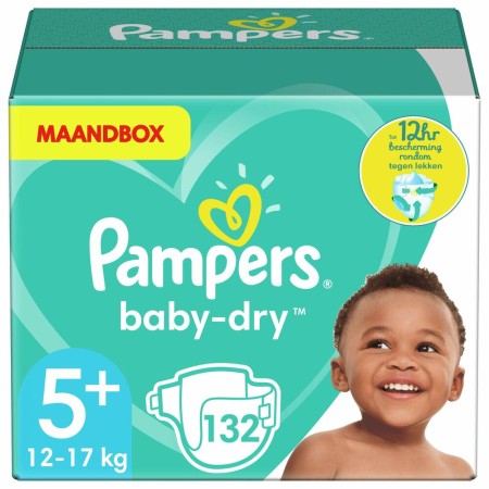 Pañales Desechables Baby Dry 5+ 132 Unidades (132 Unidades)