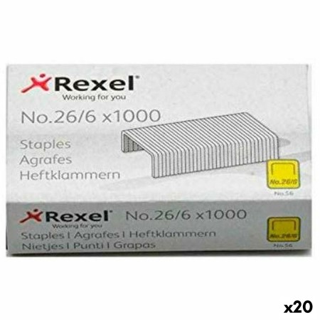 Grapas Rexel 1000 Piezas 26/6 (20 Unidades)