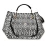 Bolso Mujer Madamra 128-SIYAH-BEYAZ Blanco (30 x 26 x 12 cm)