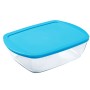 Fiambrera Rectangular con Tapa Pyrex Cook & store Azul Silicona Vidrio (23 x 16 x 6 cm) (6 Unidades)