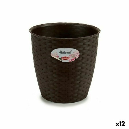 Pot Plastique Chocolat (19 x 17,5 x 19 cm) (12 Unités)