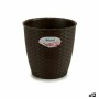 Pot Plastique Chocolat (19 x 17,5 x 19 cm) (12 Unités)