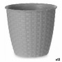 Pot Gris Plastique (14 x 13 x 14 cm) (12 Unités)