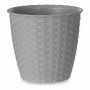 Pot Gris Plastique (14 x 13 x 14 cm) (12 Unités)