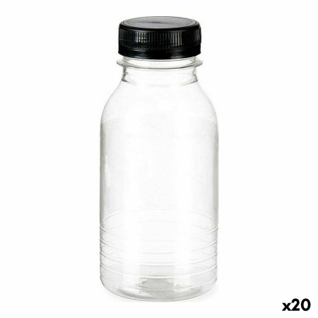 Botella Transparente Negro Plástico (500 ml) (6,5 x 19 x 6,5 cm) (20 Unidades)