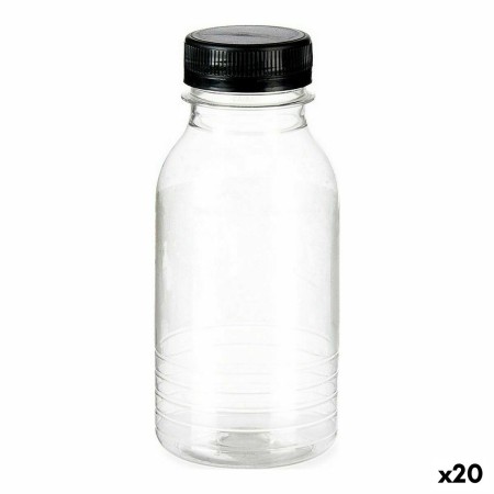 Bouteille Transparent Noir Plastique (500 ml) (6,5 x 19 x 6,5 cm) (20 Unités)