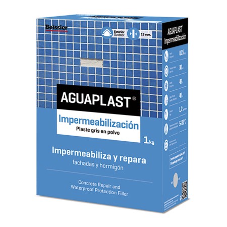 Plaste en polvo Aguaplast 70043-001 Impermeabilizante Gris 1 kg