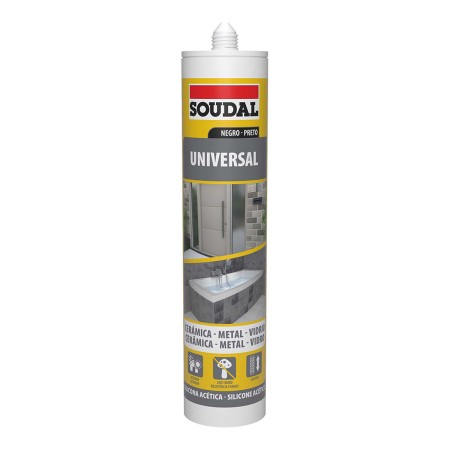 Silicone Soudal 115926 Universel Noir 280 ml