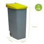 Cubo de Basura para Reciclaje Denox Amarillo 110 L (42 x 57 x 88 cm)