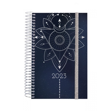 Agenda Finocam Design Collection Azul oscuro 2023 (11,7 x 18,1 cm)