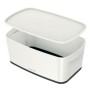 Caja de Almacenaje con Tapa Leitz MyBox WOW Negro Blanco ABS (31,8 x 12,8 x 19,1 cm)