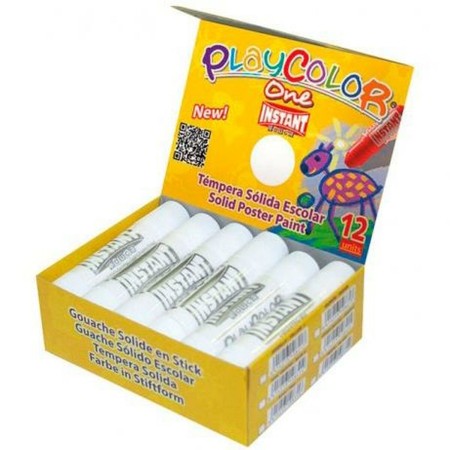 Gouache Playcolor Basic One Solide Blanc (10 g) (12 Unités)