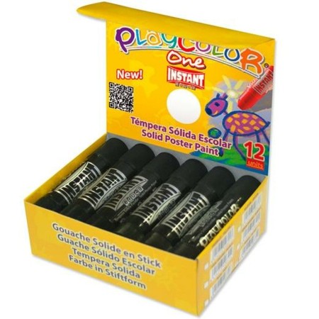 Gouache Playcolor Basic One Solide Noir (10 g) (12 Unités)