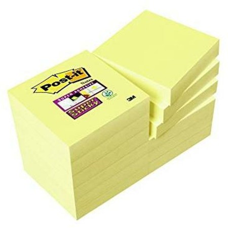 Notes Adhésives Post-it Super Sticky 47,6 x 47,6 mm Jaune 12 Unités