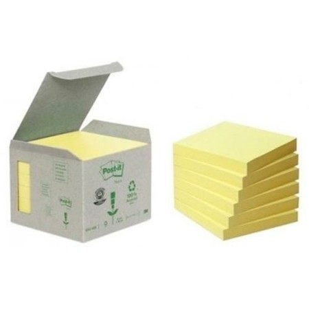 Notes Adhésives Post-it Canary 76 x 76 mm Jaune 6 Unités