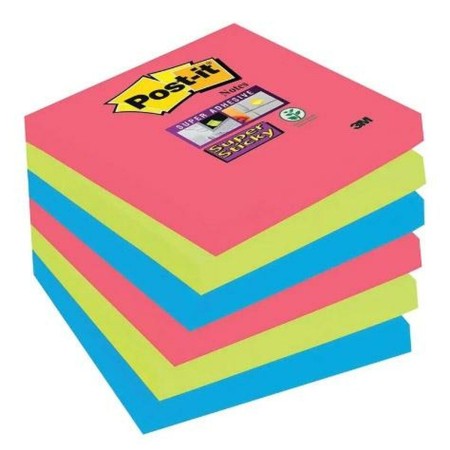 Notas Adhesivas Post-it Super Sticky Multicolor 76 x 76 mm 6 Unidades