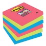 Notes Adhésives Post-it Super Sticky Multicouleur 76 x 76 mm 6 Unités