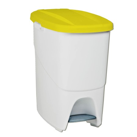 Poubelle à pédale Blanc 25 L (39,3 x 27 x 42 cm)