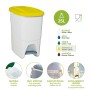 Papelera con Pedal Blanco 25 L (39,3 x 27 x 42 cm)