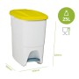 Papelera con Pedal Blanco 25 L (39,3 x 27 x 42 cm)
