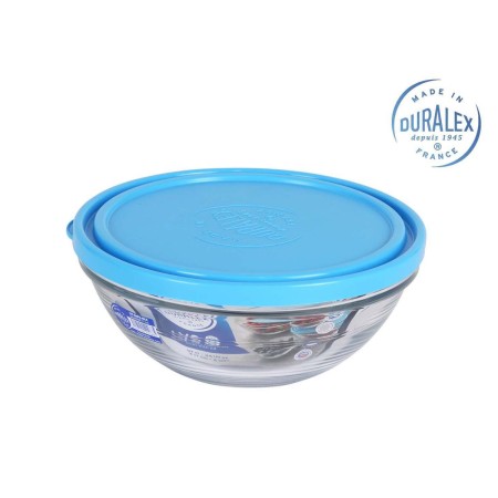 Boîte à lunch hermétique Duralex Bol Red Freshbox Bleu (970 ml) (ø 17 x 7 cm)