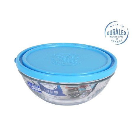 Boîte à lunch hermétique Duralex Bol Red Freshbox Bleu (ø 20 x 8,2 cm) (1,6 L)