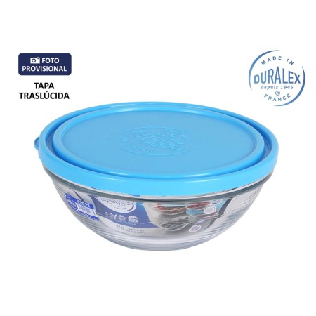 Boîte à lunch hermétique Duralex Bol Red Freshbox Bleu (ø 20 x 8,2 cm) (1,6 L)