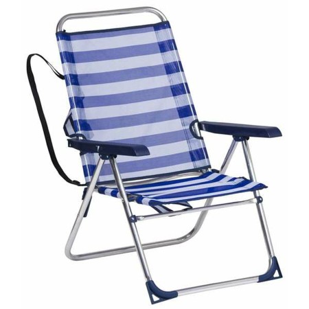 Silla Plegable Alco Aluminio Blanco Azul marino Marinero