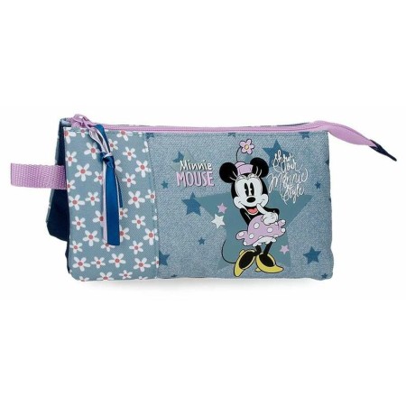 Portatodo Triple Joumma Minnie Mouse Style Azul (22 x 12 x 5 cm)